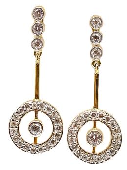 156  -  PENDIENTES CON BRILLANTES