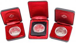 414  -  TRES MONEDAS CONMEMORATIVAS 