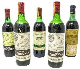 996  -  CINCO BOTELLAS DE VINO