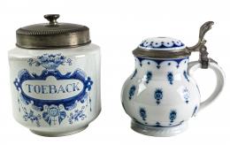 507 - JARRA Y TARRO EN PORCELANA DEL ÚLTIMO CUARTO DEL S.XX