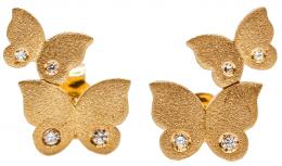 135  -  PENDIENTES CON MARIPOSAS Y BRILLANTES