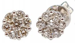 248  -  PENDIENTES ROSETONES CON BRILLANTES