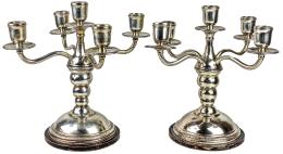 779  -  PAREJA DE CANDELABROS EN PLATA DE LOS AÑOS  30