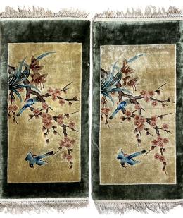 6  -  PAREJA DE ALFOMBRAS CHINA DEL ÚLTIMO CUARTO DEL S.XX