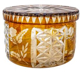 34  -  TARRO DE CRISTAL TALLADO DE MEDIADOS DEL SIGLO XX