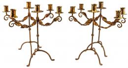 920  -  CUATRO CANDELABROS EN HIERRO