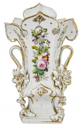 681  -  JARRÓN DE PORCELANA ISABELINO DEL S.XIX