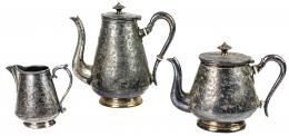 1261  -  CAFETERA, LECHERA Y AZUCARERO DE FINALES DEL SIGLO XIX