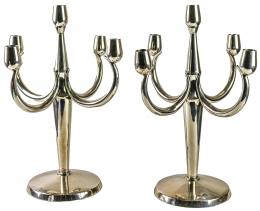 778  -  PAREJA DE CANDELABROS EN PLATA BAGUÉS