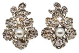 133  -  PENDIENTES CON DIAMANTES DEL S.XIX