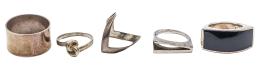 61  -  CINCO ANILLOS DE PLATA