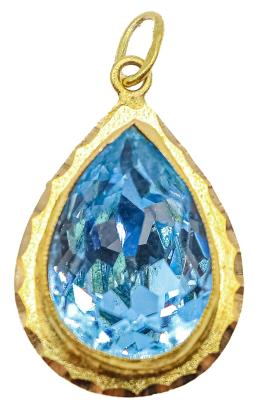 73  -  COLGANTE CON CRISTAL AZUL