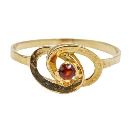54  -  ANILLO CON GRANATE DE LOS AÑOS 70