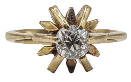 109  -  ANILLO SOLITARIO CON BRILLANTE, AÑOS 70
