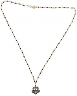 162 - COLLAR GARGANTILLA CON ESPINELA NEGRA