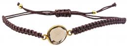 236 - PULSERA DE MACRAMÉ CON CUARZO FUMÉ