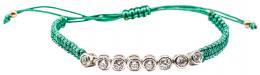 242 - PULSERA DE MACRAMÉ CON PLATA Y CIRCONÍTAS