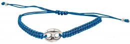 238 - PULSERA DE MACRAMÉ CON PLATA