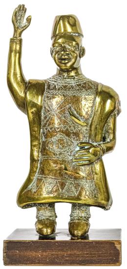 448 - FIGURA AFRICANA DE NIGERIA DE MEDIADOS DE SIGLO XX
