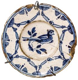 529 - PLATO EN CERÁMICA CATALANA CIRCA 1800