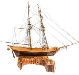 1066 - MAQUETA DE BARCO VELERO DE MEDIADOS DEL S.XX