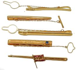 105  -  COLECCIÓN DE PINZAS DE CORBATA DE LOS AÑOS 70