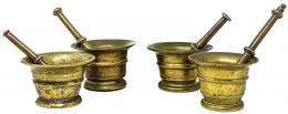 1299  -  CUATRO MORTEROS EN BRONCE DEL S.XIX