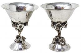 880  -  PAREJA DE COPAS EN PLATA DEL ÚLTMO CUARTO DEL S.XX