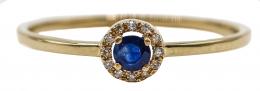 24 - ANILLO ROSETÓN CON ZAFIRO Y BRILLANTES