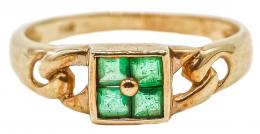 9 - ANILLO CON ESMERALDAS