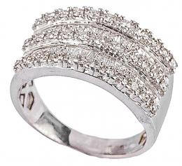 6 - ANILLO ANCHO CON BRILLANTES Y BAGUETTES