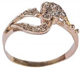 103 - SORTIJA CON DIAMANTES DE PPS. DEL S.XX