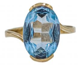 11 - ANILLO CON TOPACIO AZUL