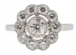21 - ANILLO ROSETÓN CON BRILLANTES