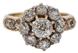 110 - SORTIJA ROSETÓN CON DIAMANTES DEL S.XIX