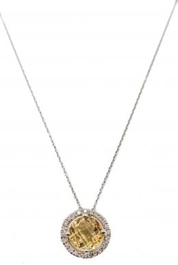 45 - COLGANTE CON CITRINO Y BRILLANTES