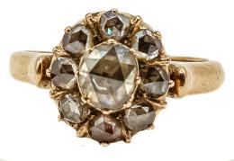 243  -  SORTIJA ROSETÓN CON DIAMANTES DEL S.XIX