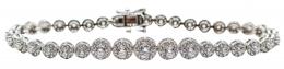 254 - PULSERA RIVIERE CON ROSETONES DE CIRCONITAS