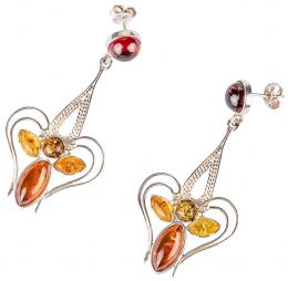 210 - PENDIENTES LARGOS CON ÁMBAR