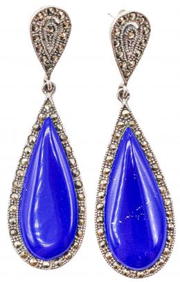 207 - PENDIENTES LÁRGOS AZULES