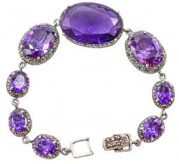 230 - PULSERA CON CIRCONITAS LILAS