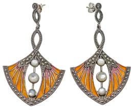 216 - PENDIENTES LARGOS DE ESTILO MODERNISTA