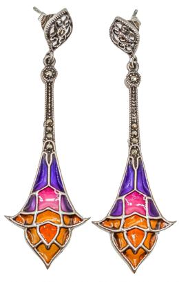 218 - PENDIENTES LARGOS ESTILO MODERNISTA