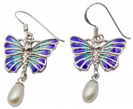 220 - PENDIENTES MARIPOSA CON PERLA