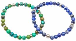 177 - DOS PULSERAS DE PIEDRAS NATURALES