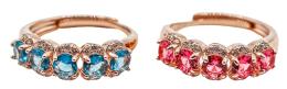 170 - DOS ANILLOS CON CIRCONITAS