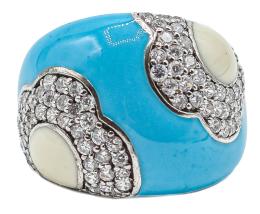 121 - ANILLO CON ESMALTES Y CIRCONITAS