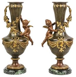 957  -  PAREJA DE JARRONES ART NOUVEAU DE PRINCIPIOS DEL S.XX