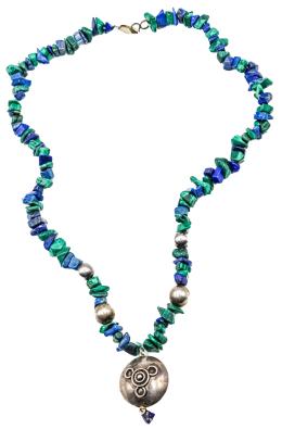 112 - COLLAR DE SODALITA Y MALAQUITA