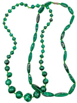 291  -  DOS COLLARES DE MALAQUITA